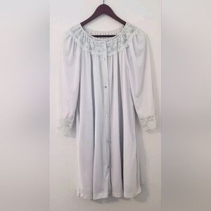 VTG Womens Sleepwear Set Sleeveless Gown & 3/4 Sleeve Robe with Pocket Set Large